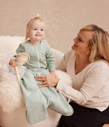 Sleep Suit & Bag Bundle | 1.5 TOG | Oatmeal Twigs | Olive Twigs