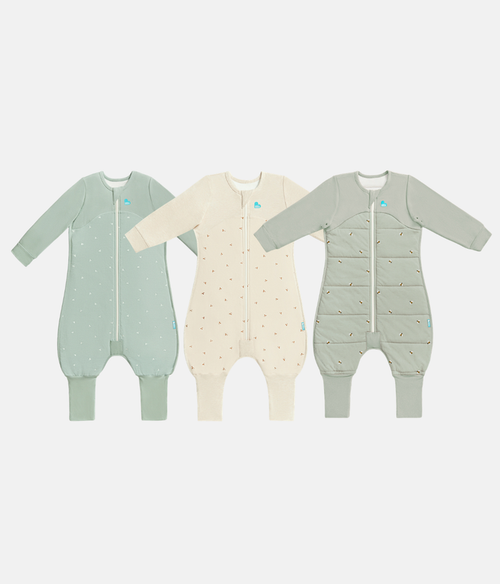 Sleep Suit Bundle | 1.5 | 2.5 TOG | Olive Twigs | Oatmeal Twigs | Olive Bees