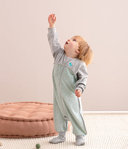 Sleep Suit Long Sleeve 1.0 TOG Cotton Olive Stardust