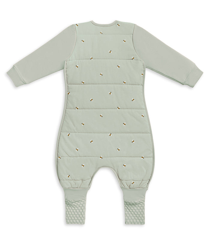 Sleep Suit Long Sleeve 2.5 TOG Cotton Olive Bees