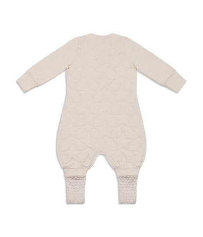 Sleep Suit Long Sleeve 2.5 TOG Quilted Cotton Oatmeal Marl Starturn Quilted