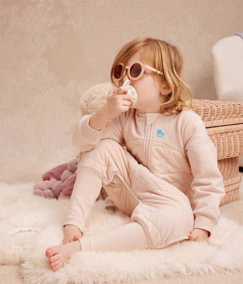 Sleep Suit Long Sleeve 3.5 TOG Cotton Blush Heart Quilting
