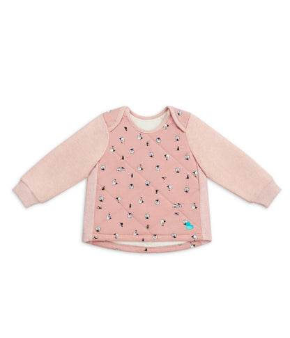Sleep Suit Long Sleeve Two-Piece 2.5 TOG Organic Cotton/Merino Wool Rose Lamb's Best Friend