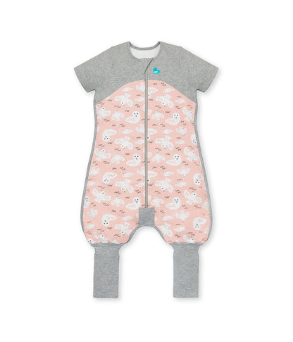 Sleep Suit Short Sleeve 1.0 TOG Organic Cotton Rose Doves