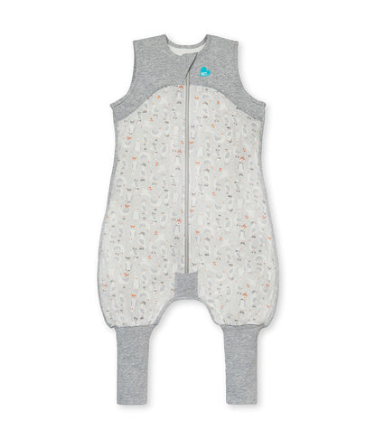 Sleep Suit Sleeveless 0.2 TOG Organic Cotton Grey Seagulls