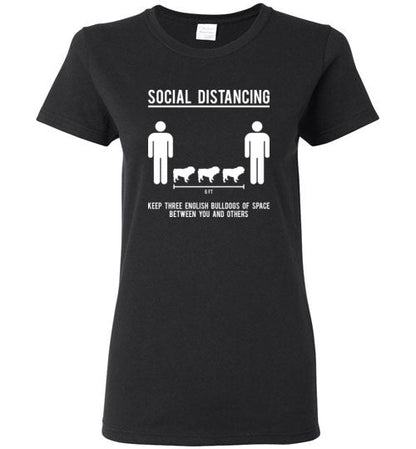 Social Distancing. Keep 3 English Bulldogs Of Space Between You And Others