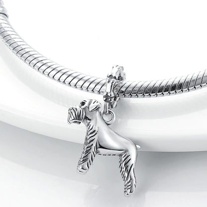 Sterling Silver Schnauzer Charm Bracelet