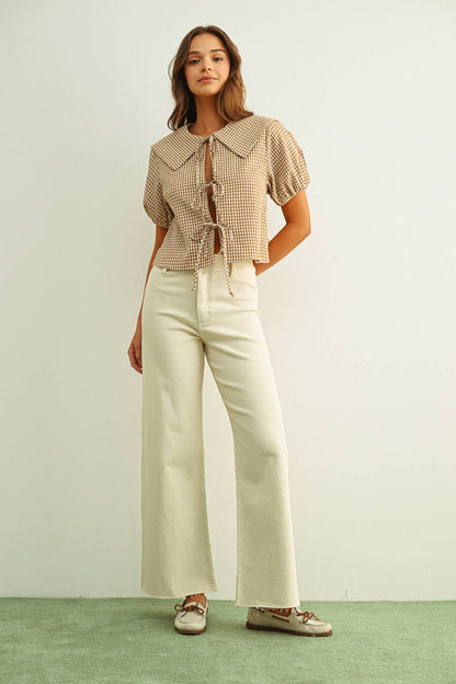 Straight wide leg Burnt