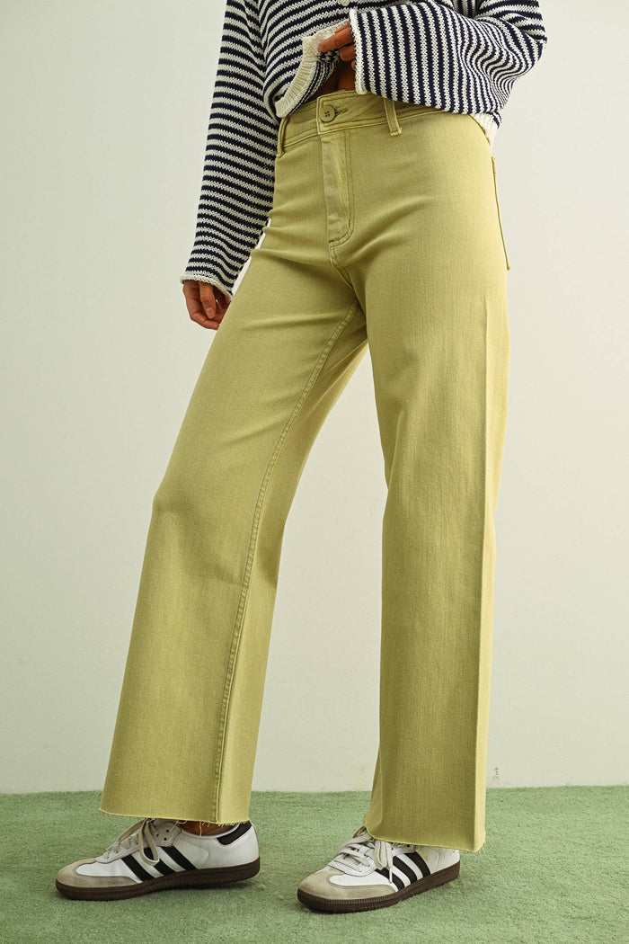 Straight wide leg Burnt