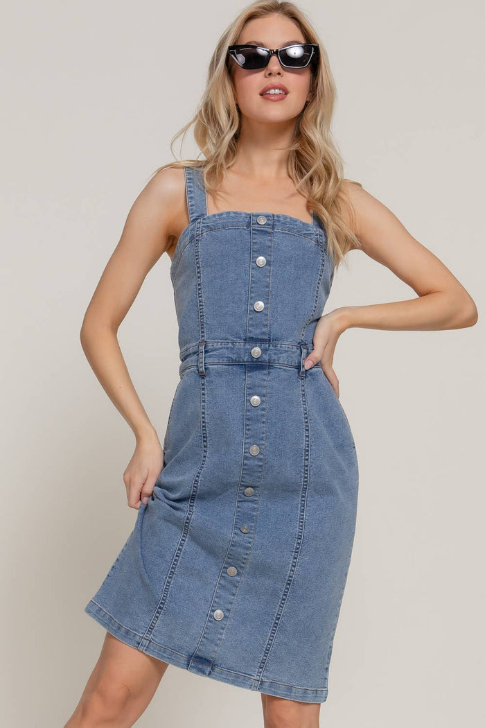 Stretch Denim Dress