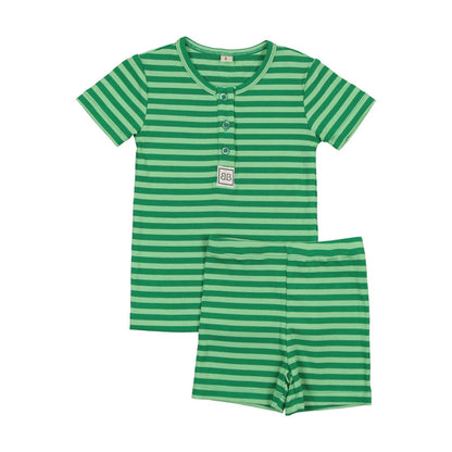 Stripe Squad Short Sleeve Lounge Set