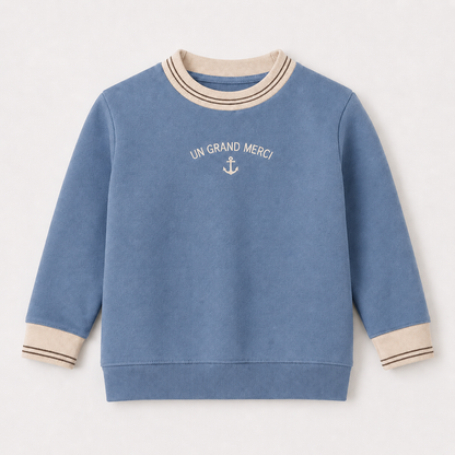 Striped Collar Sweatshirt - Boys