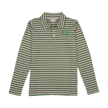 Summer Stripe Long Sleeve Polo
