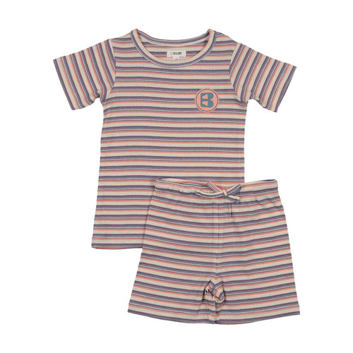 Summer Stripe Shorts Set
