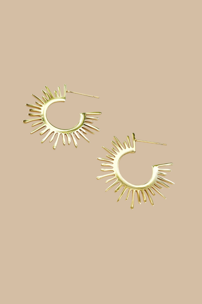Sun Hoop Earrings