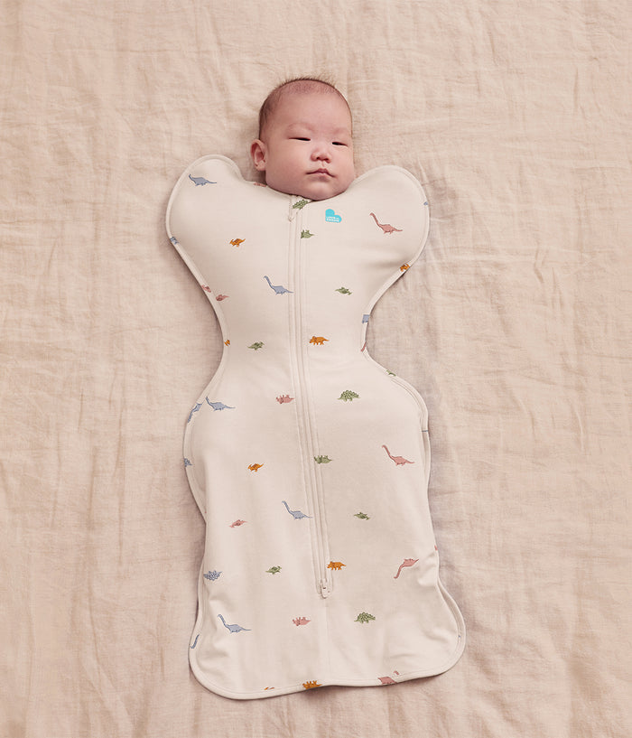 Swaddle Up™ 1.0 TOG Cotton Cream Dino Snore