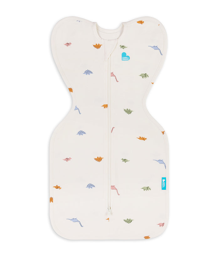 Swaddle Up™ 1.0 TOG Cotton Cream Dino Snore