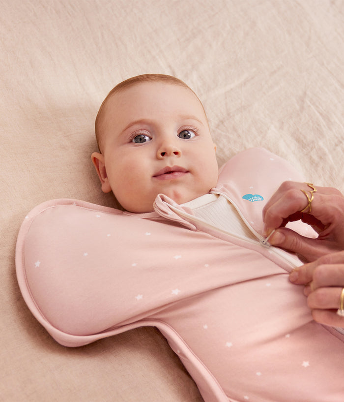 Swaddle Up™ 1.0 TOG Cotton Powder Pink Twinkle