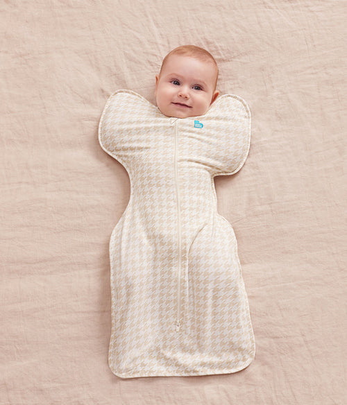 Swaddle Up™ 1.0 TOG Cotton Tan Houndstooth