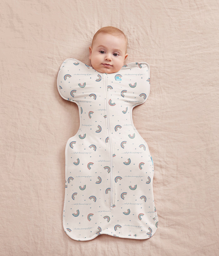 Swaddle Up™ 1.0 TOG Cotton White Rainbow Dream