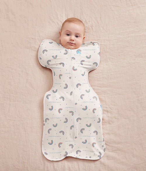 Swaddle Up™ 1.0 TOG Cotton White Rainbow Dream