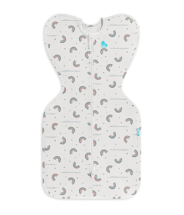 Swaddle Up™ 1.0 TOG Cotton White Rainbow Dream