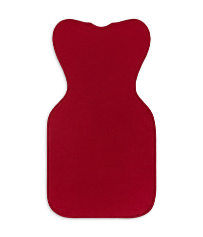 Swaddle Up™ 1.5 TOG Cotton Fleece Maroon Hearts Embroidery