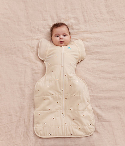 Swaddle Up™ 2-in-1 Early Roller Transition Bag 2.5 TOG Cotton Oatmeal Bees