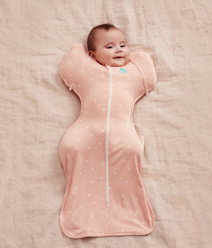 Swaddle Up™ 2-in-1 Transition Bag 0.2 TOG Viscose from Bamboo Blush Hearts