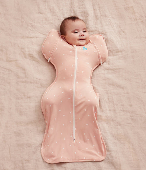 Swaddle Up™ 2-in-1 Transition Bag 0.2 TOG Viscose from Bamboo Blush Hearts
