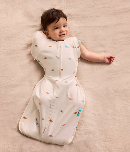Swaddle Up™ 2-in-1 Transition Bag 1.0 TOG Cotton Cream Dino Snore