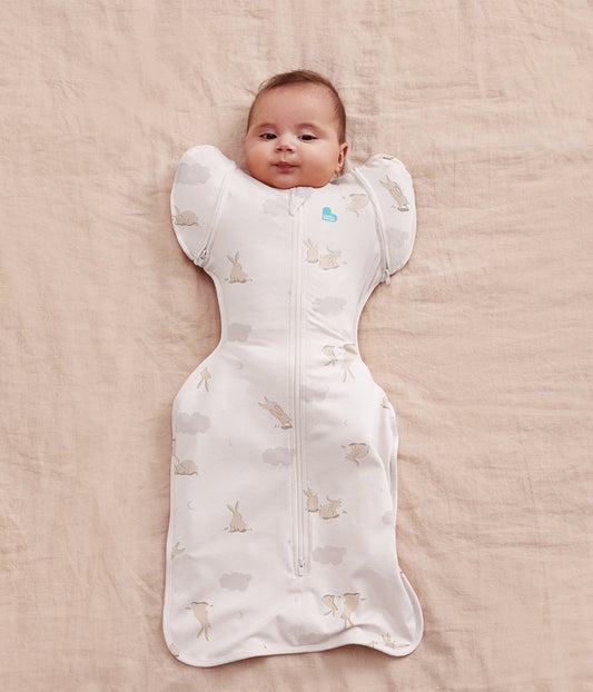 Swaddle Up™ 2-in-1 Transition Bag 1.0 TOG Cotton White Cloud Bunnies