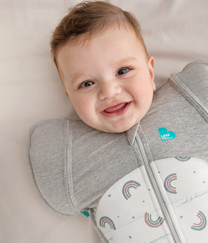 Swaddle Up™ 2-in-1 Transition Bag 2.5 TOG Cotton White Rainbow