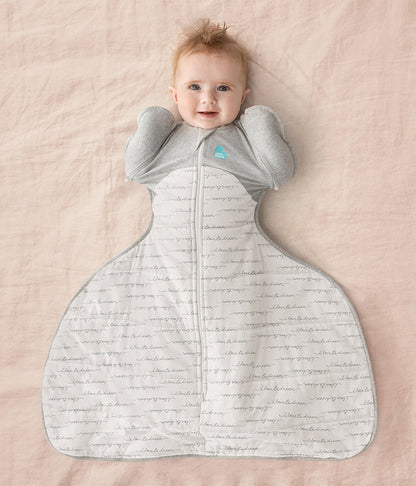 Swaddle Up™ 2-in-1 Transition Bag Hip Harness 2.5 TOG Cotton White Dreamer