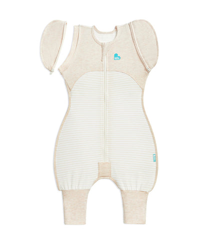 Swaddle Up™ 2-in-1 Transition Suit 0.2 TOG Cotton Tan Breton Stripe