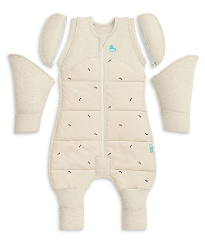 Swaddle Up™ 2-in-1 Transition Suit 2.5 TOG Cotton Oatmeal Bees