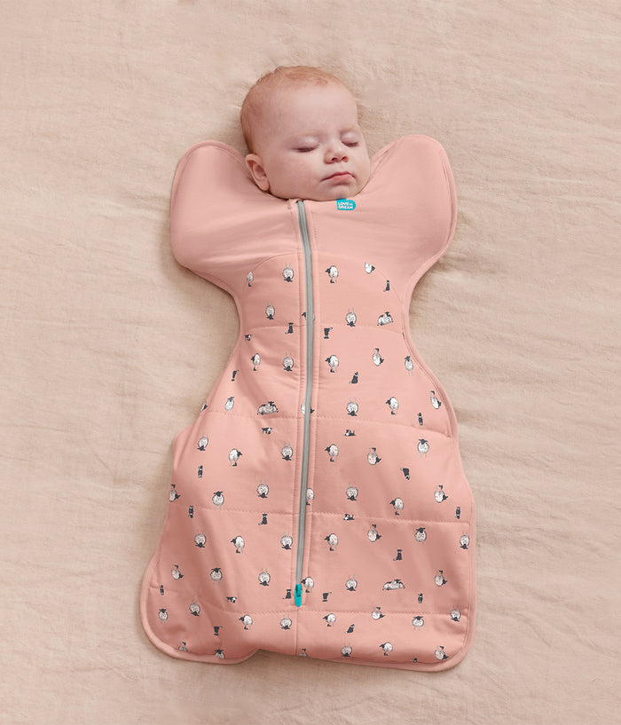 Swaddle Up™ 2.5 TOG Organic Cotton/Merino Wool Rose Lamb's Best Friend
