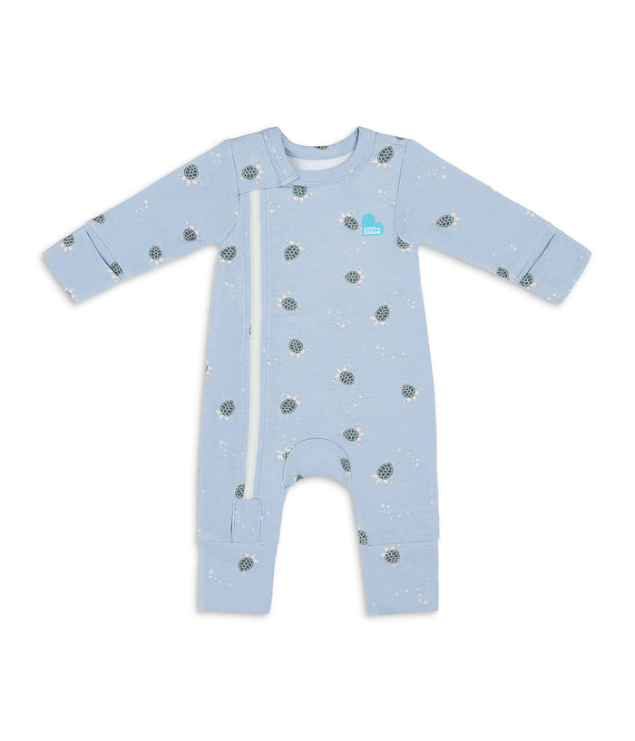 Swaddle Up & Romper Bundle | 1.0 TOG | Bamboo | Blue Turtally