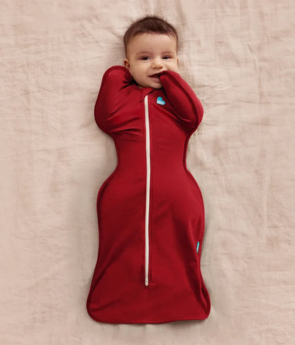 Swaddle Up & Romper Bundle | 1.0 TOG | Bamboo | Maroon | Blush Cherries