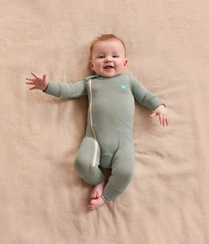 Swaddle Up & Romper Bundle | 2.5 TOG | Bamboo | Olive Bees | Deep Olive