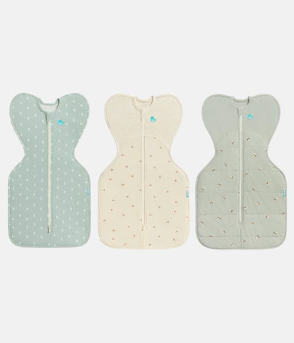Swaddle Up Starter Bundle | 1.0 | 1.5 | 2.5 TOG | Olive Moon | Oatmeal Twigs | Olive Bees