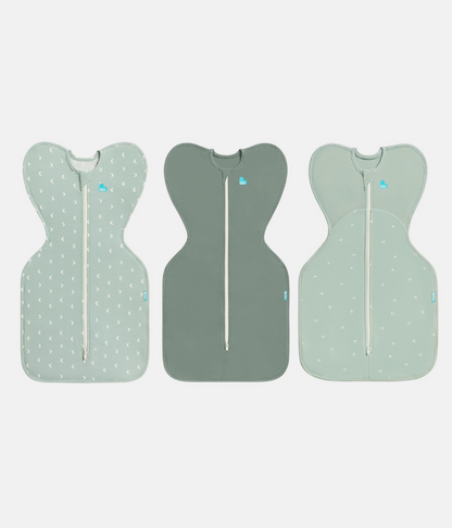 Swaddle Up Starter Bundle | 1.0 | 1.5 TOG | Olive Moon | Deep Olive | Olive Twigs