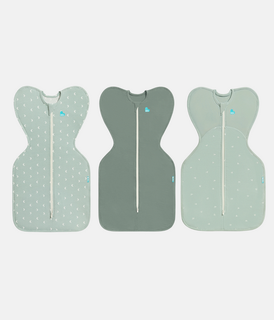 Swaddle Up Starter Bundle | 1.0 | 1.5 TOG | Olive Moon | Deep Olive | Olive Twigs