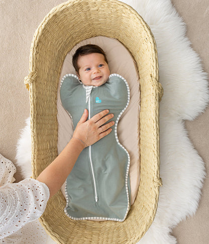 Swaddle Up™ Starter Bundle 1.0 TOG Deep Olive Cloud Bunnies Grey