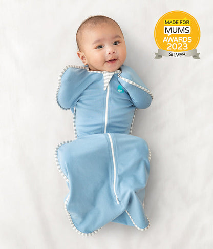 Swaddle Up™ Starter Bundle 1.0 TOG Dusty Blue Cloud Bunnies Grey