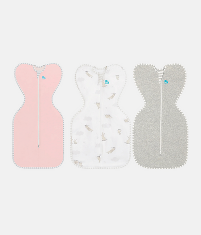Swaddle Up™ Starter Bundle 1.0 TOG Dusty Pink Cloud Bunnies Grey
