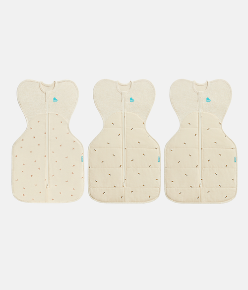Swaddle Up Starter Bundle | 1.5 | 2.5 TOG | Oatmeal Twigs | Oatmeal Bees 2