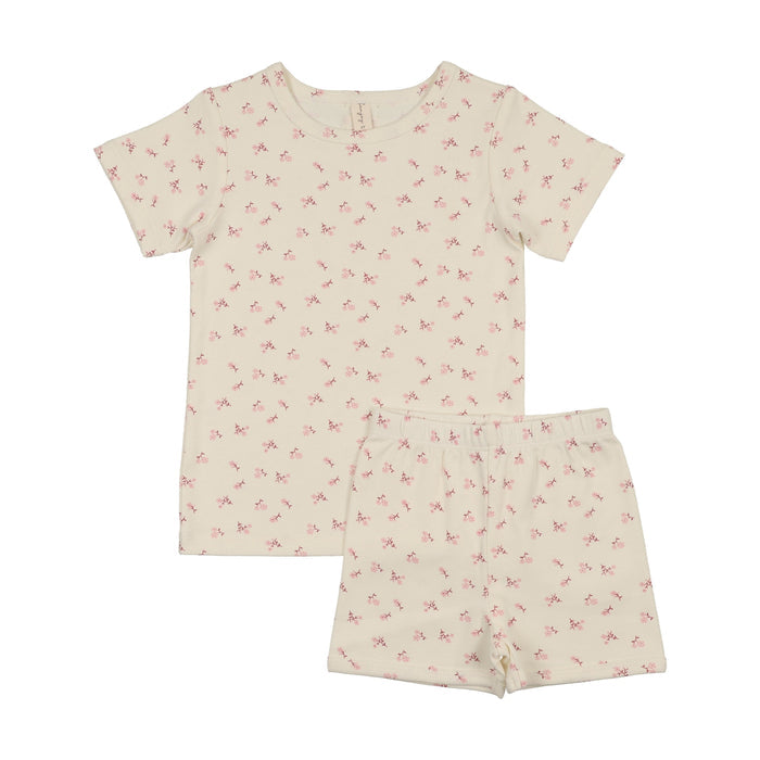 Sweet Floral Short Sleeve Lounge Set