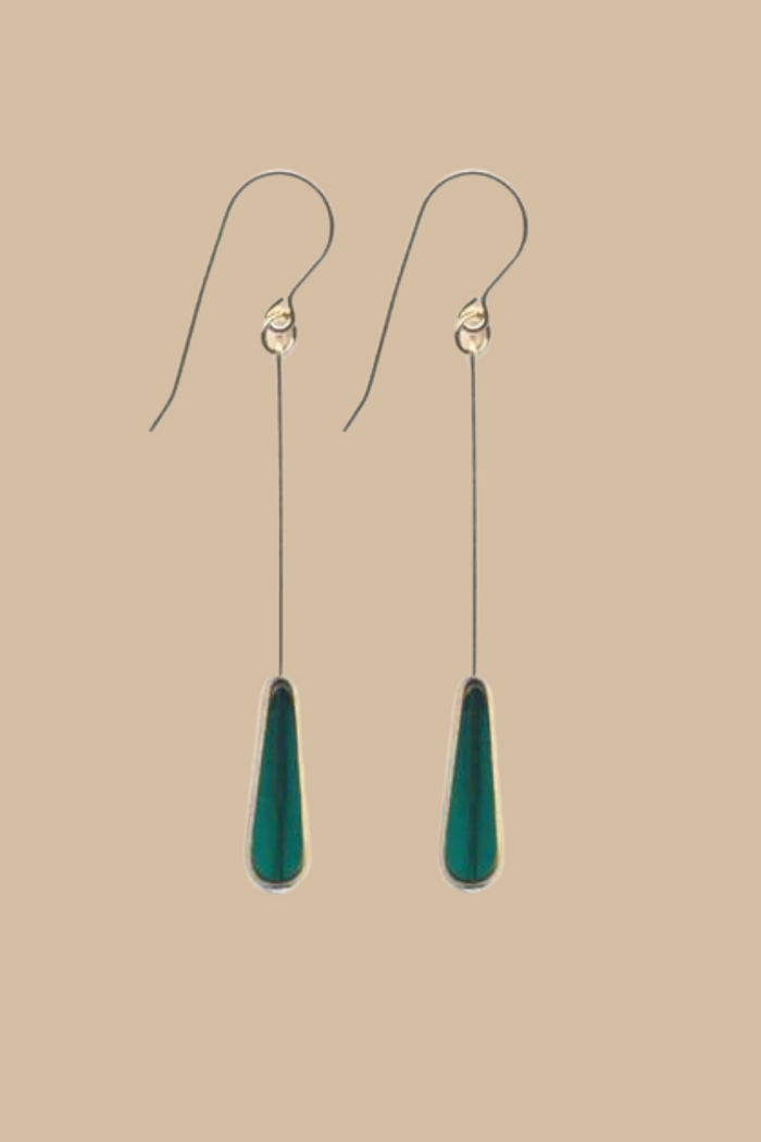 Teal Tear Drop Earring
