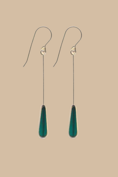 Teal Tear Drop Earring